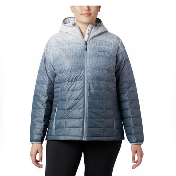 Columbia Voodoo Falls Down Jacket Gradient Gray Women’s Medium - Picture 1 of 14